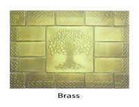 Celtic design tiles SET of 17 Metal  Backsplash Tiles  Copper/ Steel/ Brass