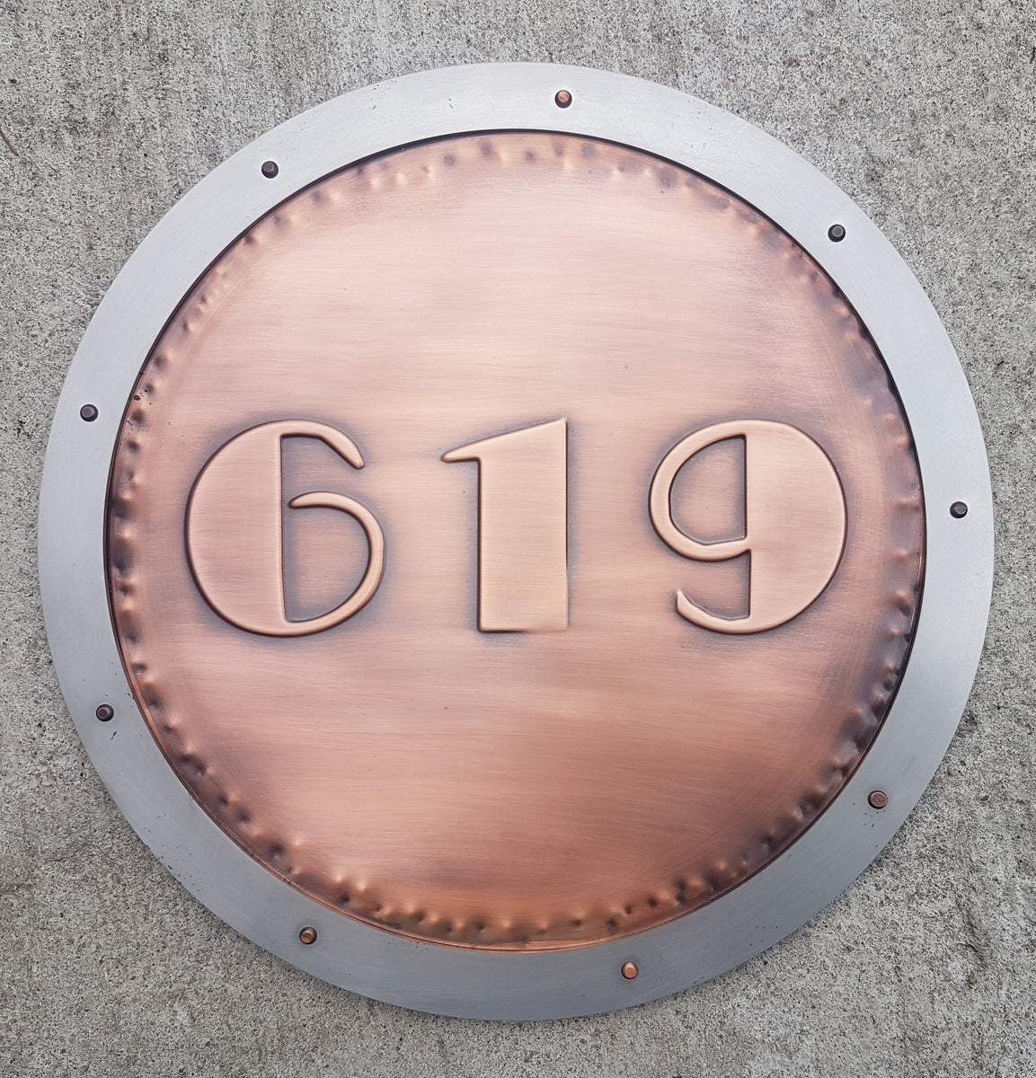 Metal sign , Metal Plaque, Copper House Number, Copper tiles