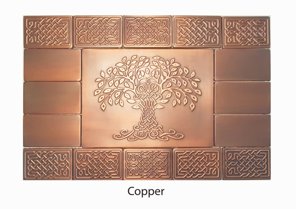 Tree of life set of 17 metal tiles , Beautiful celtic design tree of l ...