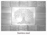 Tree of life set of 17 metal tiles , Beautiful celtic design tree of life  SIZE 30''20'' (75cmx50cm)