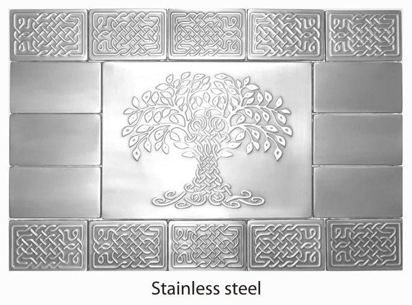Tree of life set of 17 metal tiles , Beautiful celtic design tree of l ...