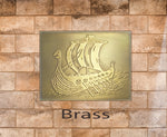 Viking boat wall art, Viking wall art, Metal wall art with viking ancient boat size 16''x12''(40cmx30cm)