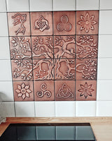 Copper tiles for your kitchen backsplash