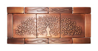 Copy of Beautiful Tree of life backsplash SIZE 28''x12'' Set of 13 Handmade copper / brass/ stainless steel tiles, kitchen rustic backsplash tiles