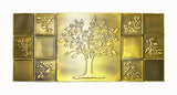 Beautiful Tree of life backsplash SIZE 28''x12'' Set of 13 Handmade copper / brass/ stainless steel tiles, kitchen rustic backsplash tiles