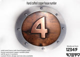 Medium Copper House Number Rounded