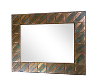 Decorative Rustic Copper Mirror Frame - Lizards Design