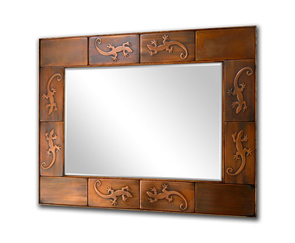 Copper Mirror Frame - Lizards Design