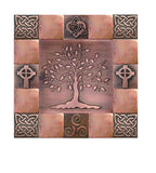 Tree of Life and Happiness Wall Tiles - Set of 17