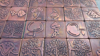 Fruit and Veg Handcrafted Tiles - Set of 6
