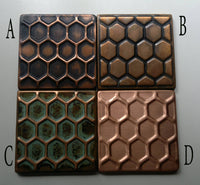 Honey Comb Design Tiles - Set of 4 Tiles