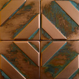 Decorative Handmade Metal Tiles - Set of 16