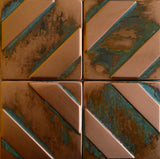 Decorative Handmade Metal Tiles - Set of 16
