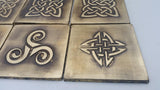 Celtic Design Metal Tiles - Set OF 9