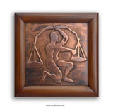 Libra Zodiac Copper Wall Plaque