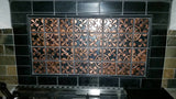 Modern Brown Patina or Brass Tiles - Set of 4
